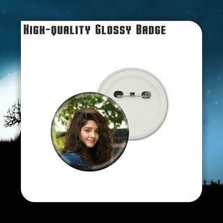 Round Shape Badge With Design Printed.