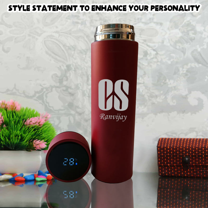 Personalized Temperature Bottle – Custom Name & CS Logo Engraved.