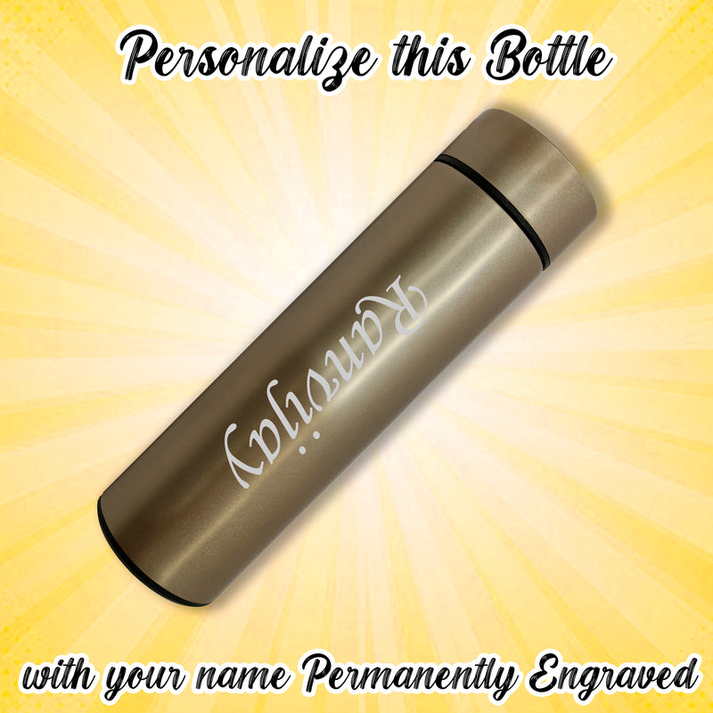 Personalized Temperature Bottle Black