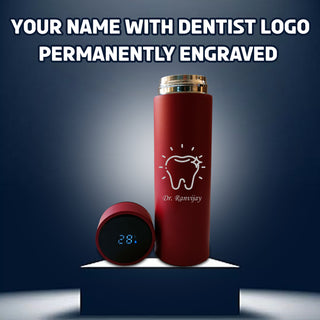 Temperature Bottle – Custom Name & Dentist Logo Engraved.