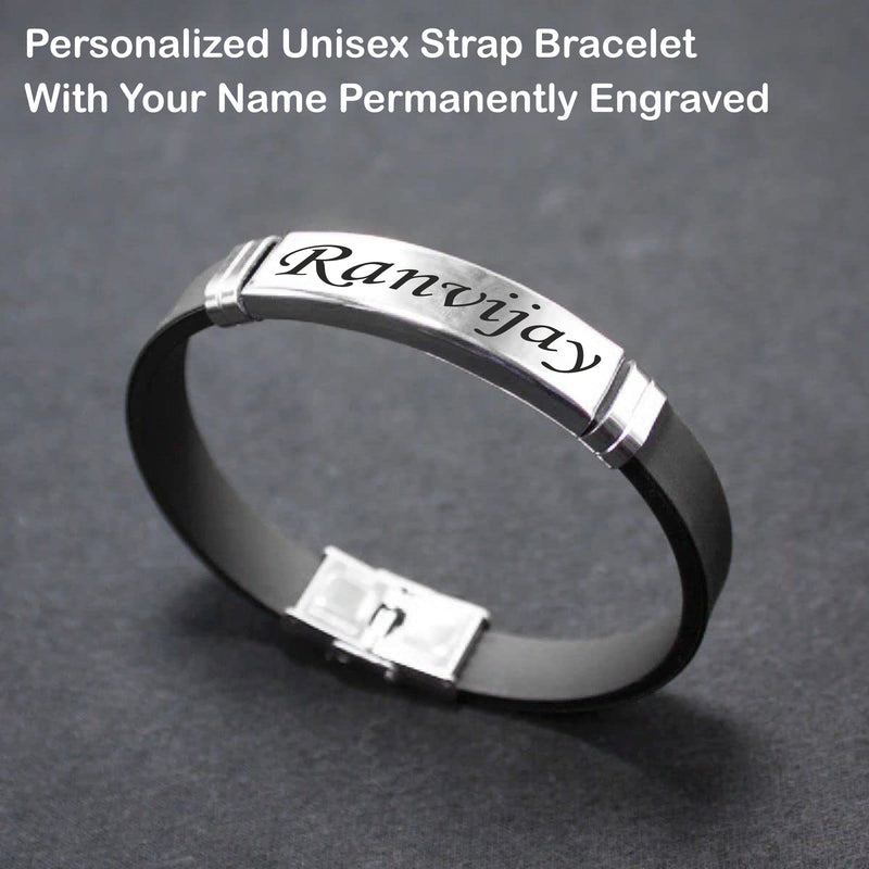 Unisex Strap Bracelet with Name or Text.