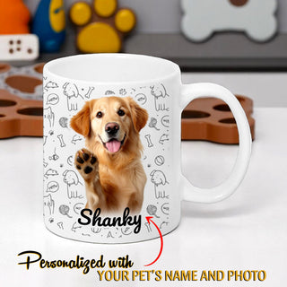 Custom Dog Name & Photo Printed Ceramic Mug.