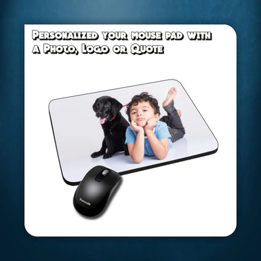 Personalized Mouse Pad with Photo, Name & Logo – Custom Office Desk Accessory