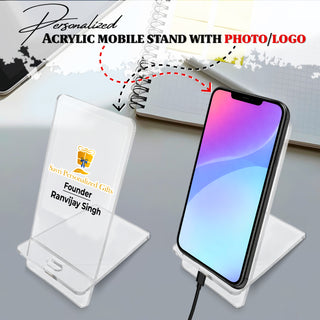 Customized Acrylic Mobile Stand with Custom Photo / Logo