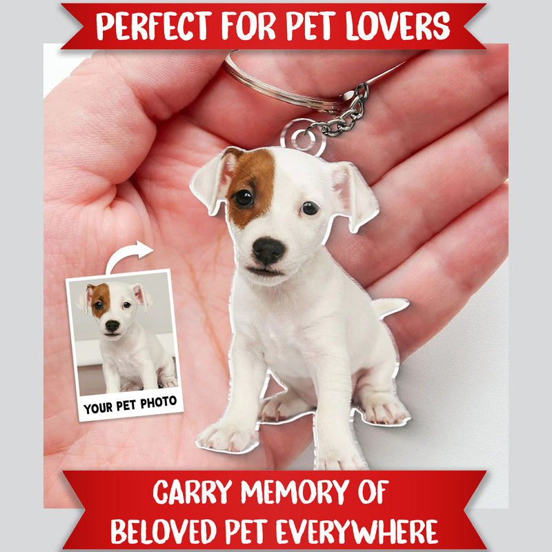 Acrylic Pet Keychain with Pet Image.