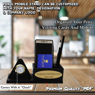 Customized Desk Organizer & Mouse Pad Set with Name & Logo