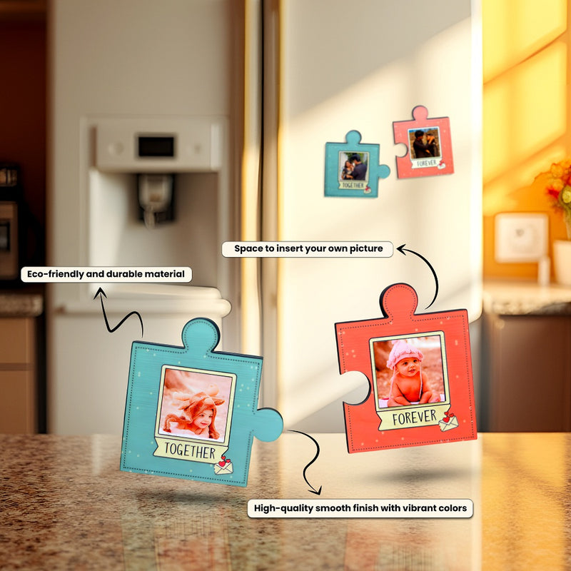 Personalized Wooden Puzzle Photo Fridge Magnets – Custom Picture