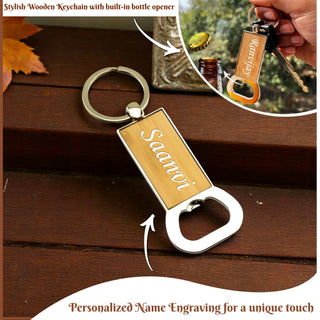 Customized Wooden Gift Set – Personalized Name Engraved Pen & Keychain with Employee Name