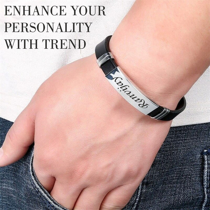 Unisex Strap Bracelet with Name or Text.