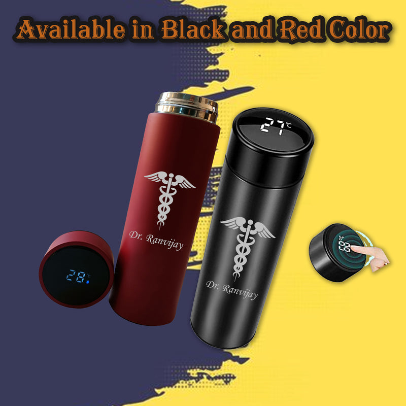Personalized Custom Doctor's logo & Name Engraved Water Bottle
