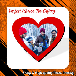 Customized Heart Shape Photo Fridge Magnet With Your Photos Printed