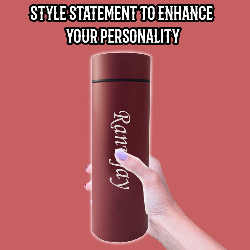 Personalized Temperature Bottle Black