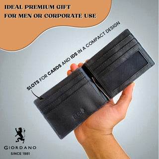 Customized Giordano Money Clip Wallet (Blue-Black)