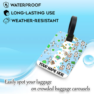 Personalized Printed PVC Luggage Tags - Personalize with Any Design, Name, or Quote