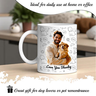 Custom Dog Name & Photo Printed Ceramic Mug.