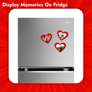 Customized Heart Shape Photo Fridge Magnet With Your Photos Printed