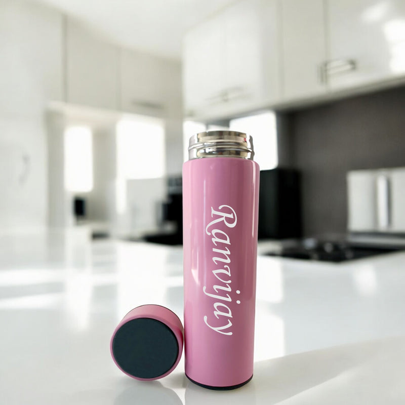 Personalized Temperature Bottle Black