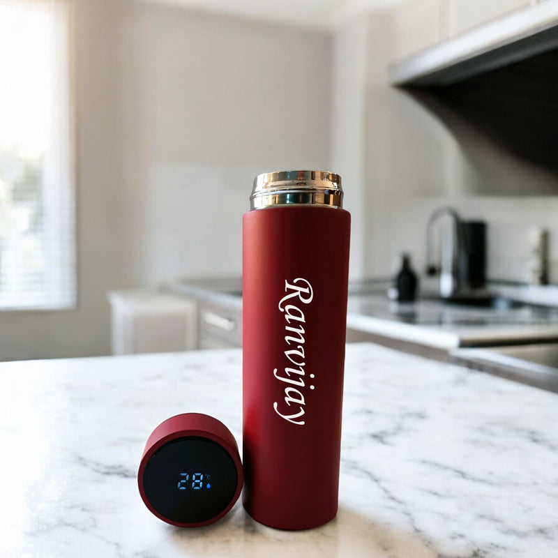 Personalized Temperature Bottle Black