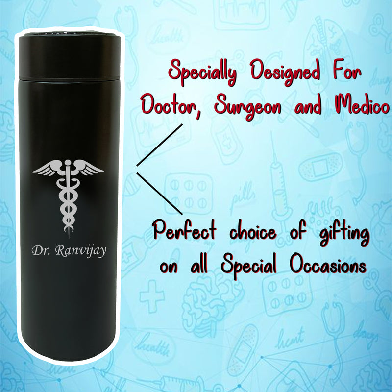 Personalized Custom Doctor's logo & Name Engraved Water Bottle