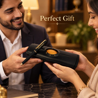 Customized Black Roller Pen with Name Engraved & Box | Personalized Pen Gift for Men & Women