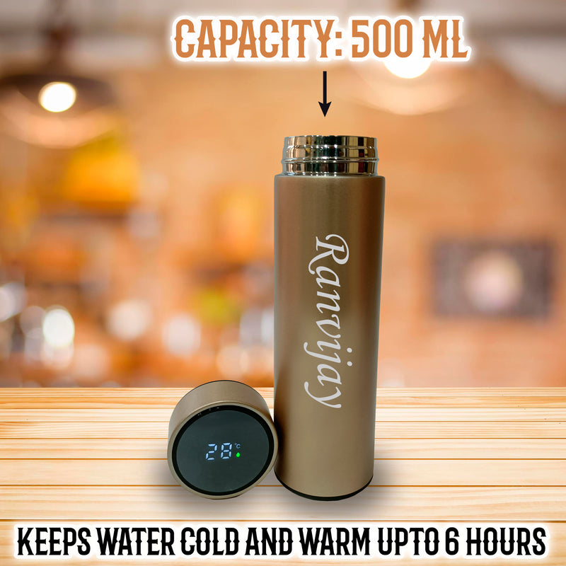 Personalized Temperature Bottle Black