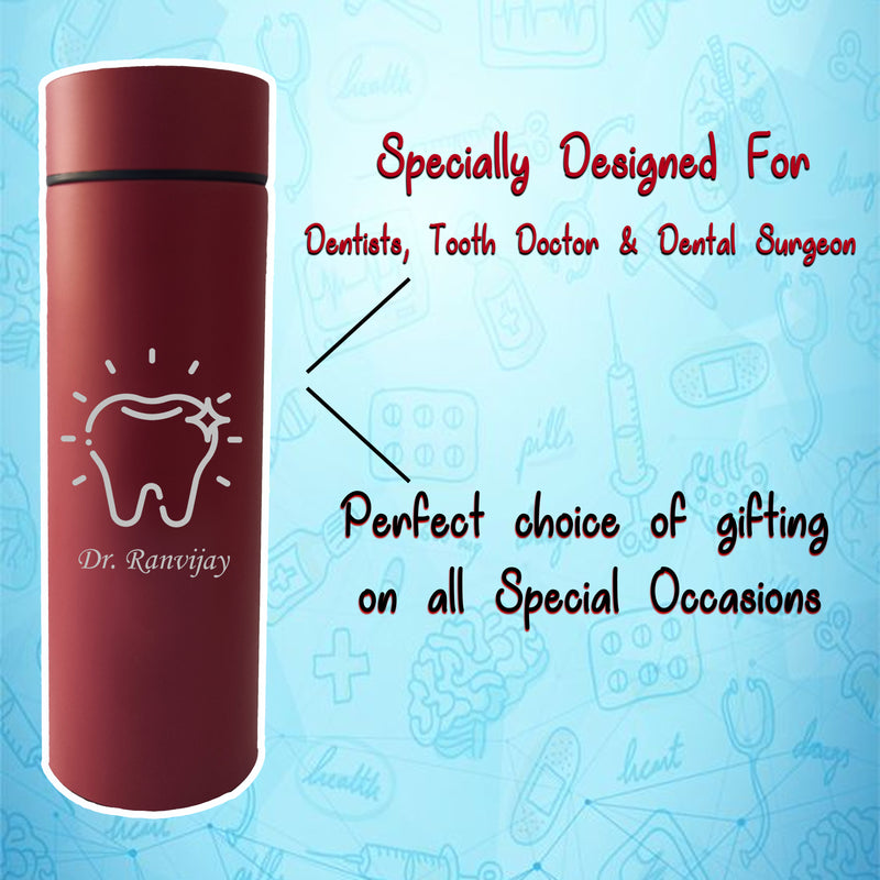 Temperature Bottle – Custom Name & Dentist Logo Engraved.