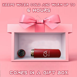 Temperature Water Bottle with CA symbol & Name Engraved.