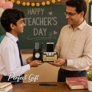Teacher's Custom Gift Set with Customized Pen with Pen Stand with Name Engraved. Teacher Gift Set for Teachers Day