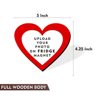 Customized Heart Shape Photo Fridge Magnet With Your Photos Printed