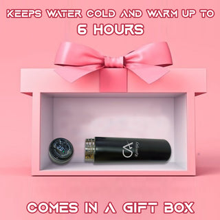 Temperature Water Bottle with CA symbol & Name Engraved.