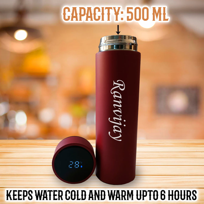 Personalized Temperature Bottle Black