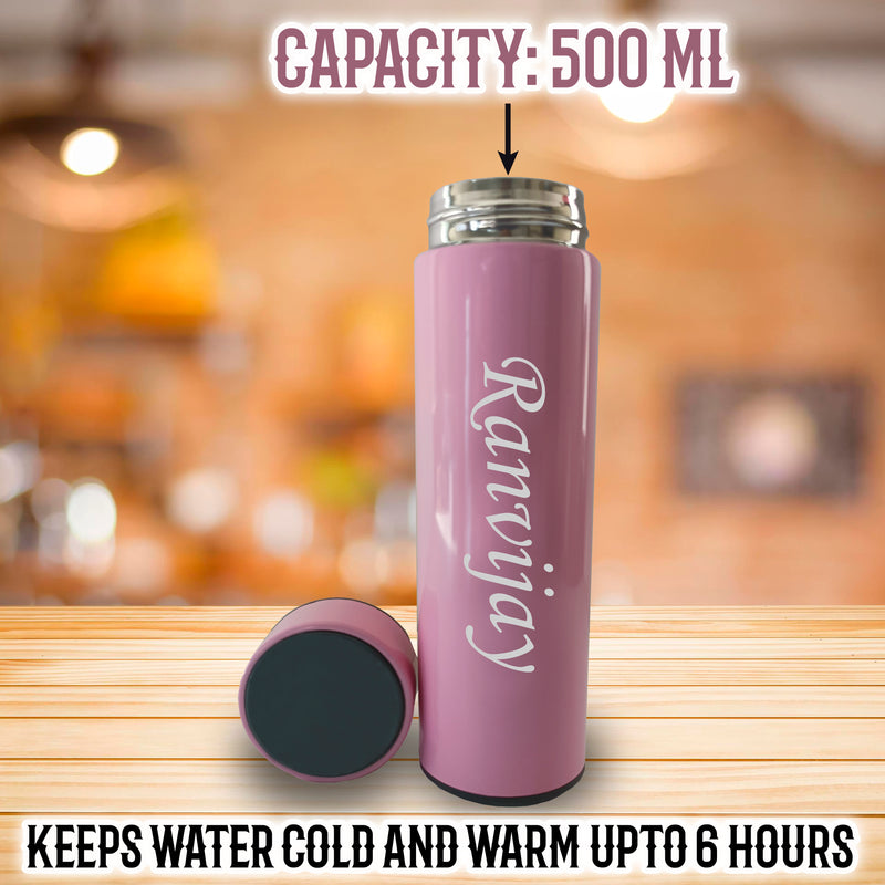 Personalized Temperature Bottle Black