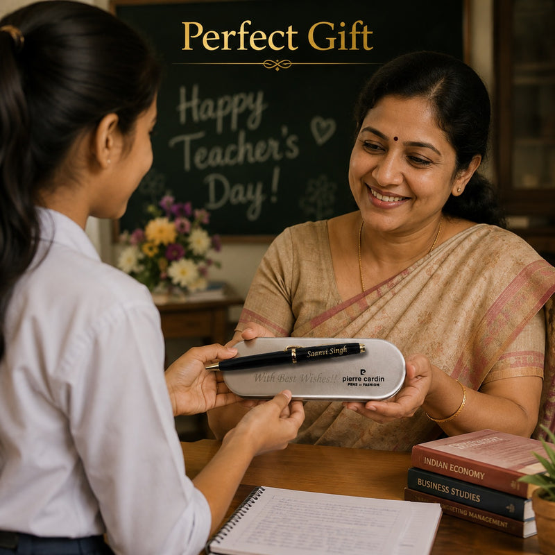 Customized Pen with Name Engraved & Message on Box | Personalized Black Ball Pen Gift for Men & Women
