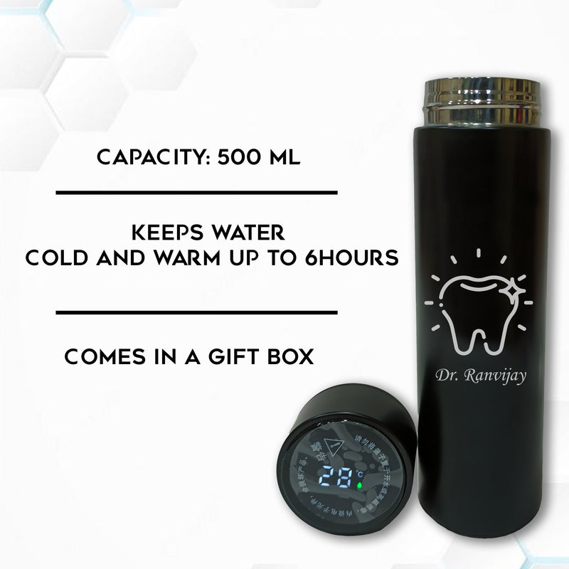 Temperature Bottle – Custom Name & Dentist Logo Engraved.