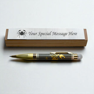 Personalized Zodiac Sign Engraved Metal Ball Rashi Pen.