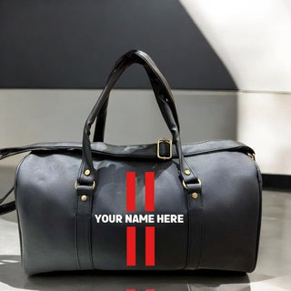 Premium Leather Duffle Bag with Name – Ideal for Gym, Travel & Camping.