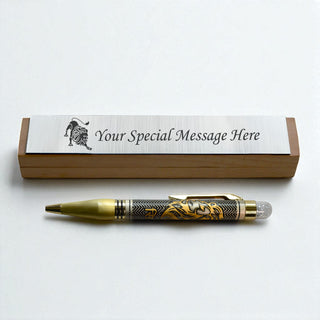 Personalized Zodiac Sign Engraved Metal Ball Rashi Pen.