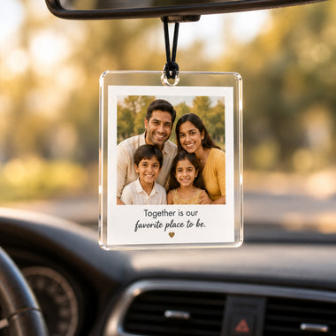 Personalized Photo Car Hanging with Picture & Custom Message |3 x 2 Inch