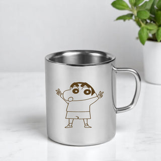 Stainless Steel Kids Mug – Custom Cartoon Character Engraved