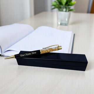 Personalized Black Gold Ball Pen