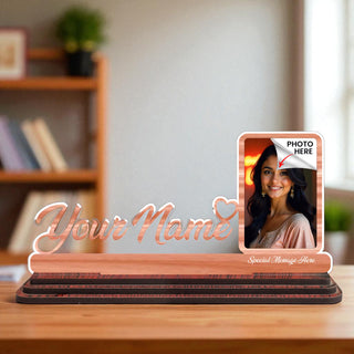 Acrylic Photo Cutout with Name– Custom Photo Design.