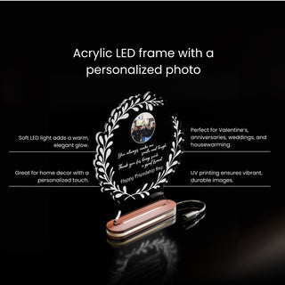 Custom Acrylic LED Photo Frame with Unique Design – Best Gift for Valentine’s, Anniversary & Wedding
