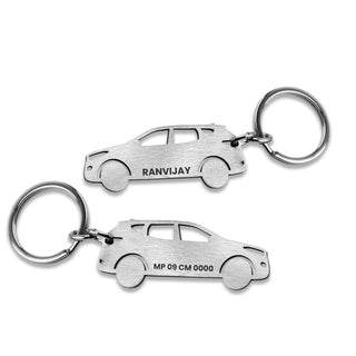 Personalized Stainless Steel Bike & Car Keychain with Name Engraved - Unique Gift for Birthdays for Car/Bike Lovers.
