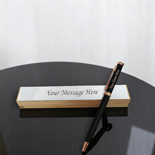 Personalized Copper Pen with Wooden Box.