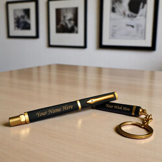 Customized Pen and Keychain Gift Set.