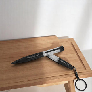 Custom Corporate Gift Set - Engraved Pen & Keychain