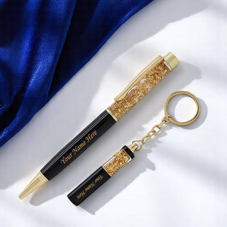 Custom Engraved Pen & Keychain Gift Set.