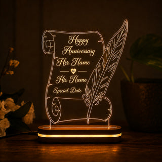 Acrylic LED Photo Lamp 6x8 Inch – Customized Engraved Photo Cutout with Name (Copy)