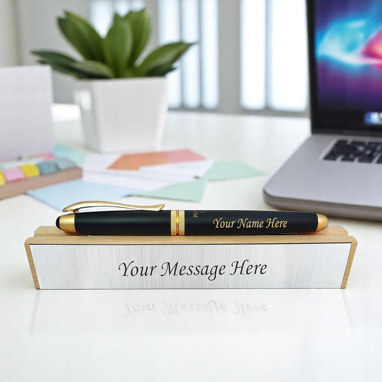 Personalized Name Engraved Pen with wooden box