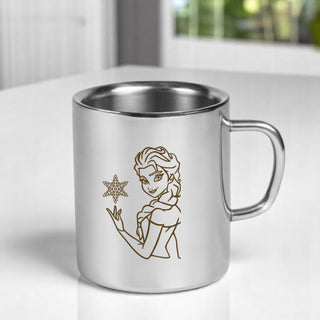 Stainless Steel Kids Mug – Custom Cartoon Character Engraved